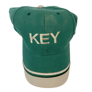 Vintage Key Green Cotton Strapback Dad Hat Cap NWT